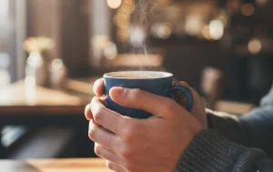 عکاسی پرتره از ماگ در دست