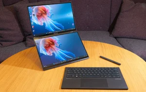 لپ تاپ Zenbook Duo استفاده همزمان از دو صفحه