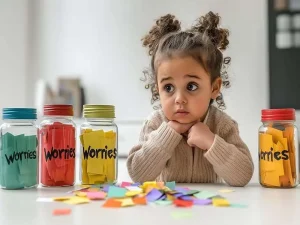 یک دختر بچه مضطرب